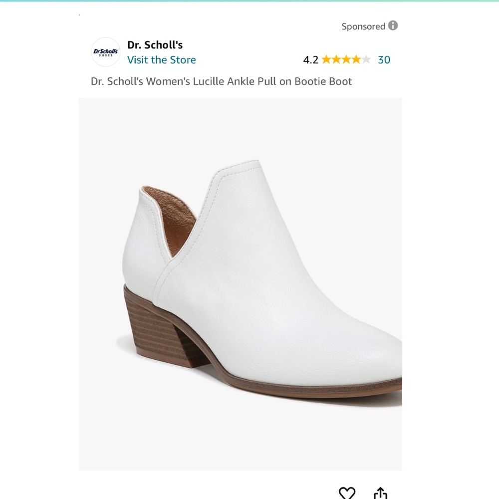 Dr Scholls White Booties